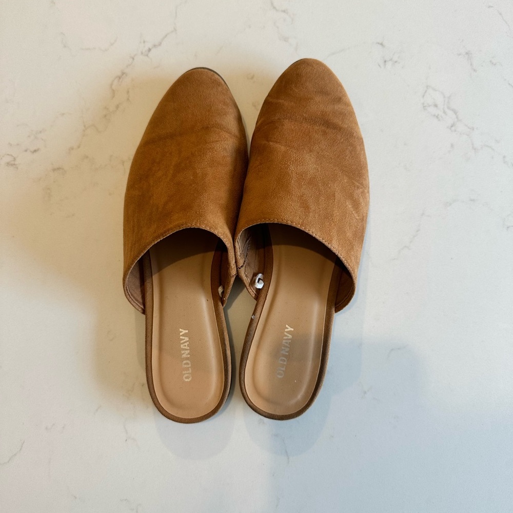 Faux Suede Mules